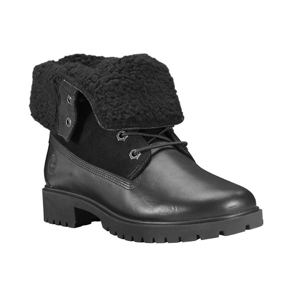 TIMBERLAND Jayne Teddy Fleece Fold Down Ankle Boots - Picture 5 of 16